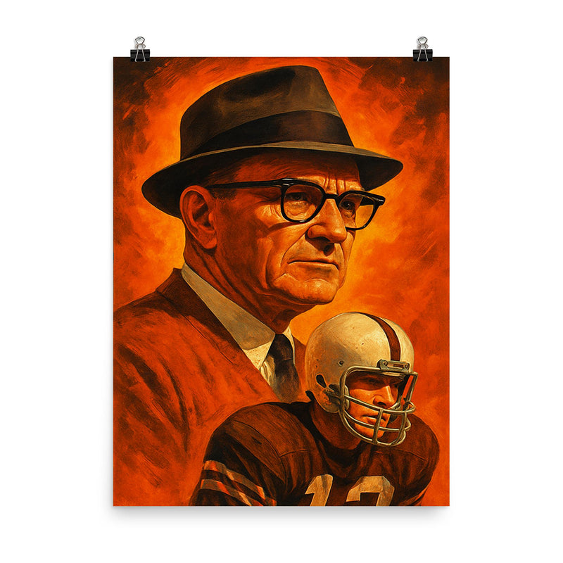 Paul Brown poster on a plain backdrop in size 8