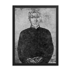 Paul Brunton framed print on a plain backdrop in size 18"x24".