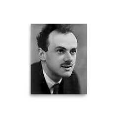 Paul Dirac poster on a plain backdrop in size 8"x10".