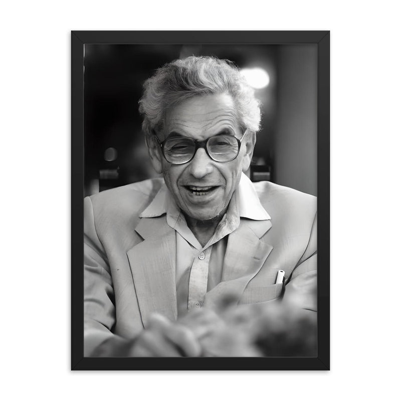 Paul Erdos framed print on a plain backdrop in size 18