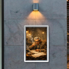 Paul Erdos in theorem strewn café haze poster 2