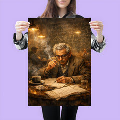 Paul Erdos in theorem strewn café haze poster 3