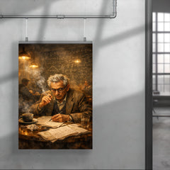 Paul Erdos in theorem strewn café haze poster 4