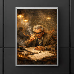 Paul Erdos in theorem strewn café haze poster 5