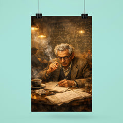 Paul Erdos in theorem strewn café haze poster 6