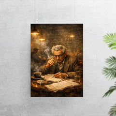 Paul Erdos in theorem strewn café haze poster 7