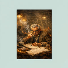 Paul Erdos in theorem strewn café haze poster 8