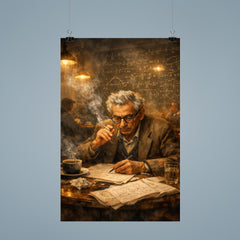 Paul Erdos in theorem strewn café haze poster 9