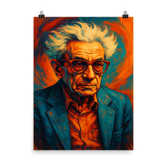 Paul Erdos poster on a plain backdrop in size 8"x10".