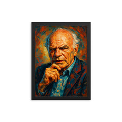 Paul Feyerabend framed print on a plain backdrop in size 12"x16".