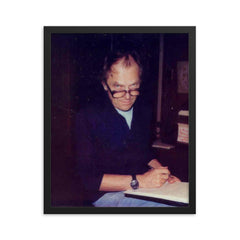 Paul Feyerabend framed print on a plain backdrop in size 16"x20".