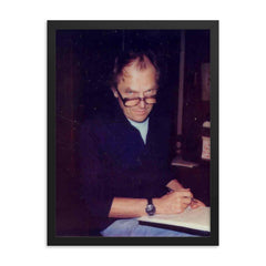 Paul Feyerabend framed print on a plain backdrop in size 18"x24".