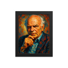 Paul Feyerabend framed print on a plain backdrop in size 8"x10".