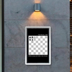 Paul Morphy vintage chess puzzle - white to play and mate in two poster 2