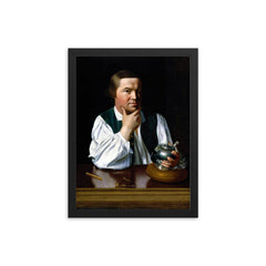 Paul Revere framed print on a plain backdrop in size 12"x16".