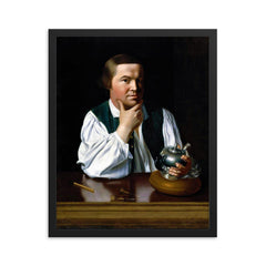 Paul Revere framed print on a plain backdrop in size 16"x20".