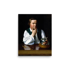 Paul Revere poster on a plain backdrop in size 8"x10".