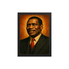 Paul Robeson framed print on a plain backdrop in size 12"x16".