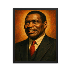Paul Robeson framed print on a plain backdrop in size 16"x20".