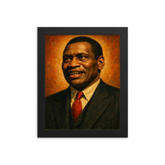 Paul Robeson framed print on a plain backdrop in size 8"x10".