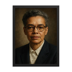 Pauli Murray portrait framed print on a plain backdrop in size 18"x24".
