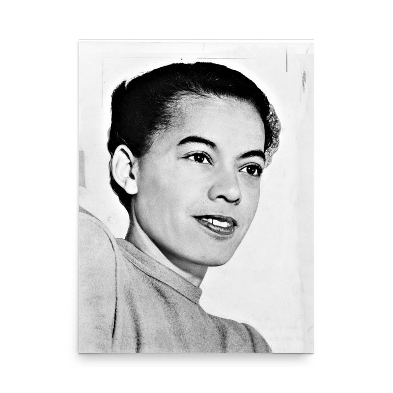 Pauli Murray poster on a plain backdrop in size 18