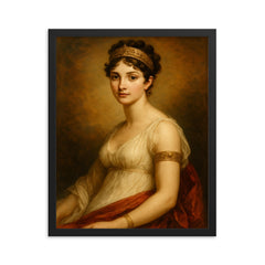 Pauline Bonaparte framed print on a plain backdrop in size 16"x20".