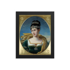 Pauline Bonaparte framed print on a plain backdrop in size 8"x10".