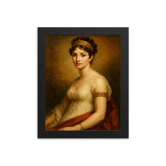 Pauline Bonaparte framed print on a plain backdrop in size 8"x10".