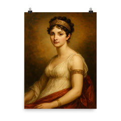 Pauline Bonaparte poster on a plain backdrop in size 8"x10".