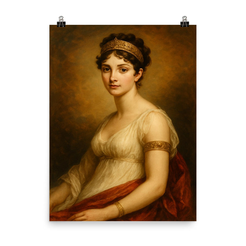 Pauline Bonaparte poster on a plain backdrop in size 8