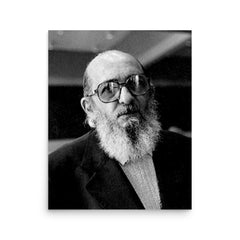 Paulo Freire poster on a plain backdrop in size 16"x20".