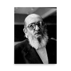Paulo Freire poster on a plain backdrop in size 18"x24".