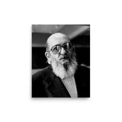 Paulo Freire poster on a plain backdrop in size 8"x10".
