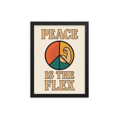 Peace is the flex framed print on a plain backdrop in size 12"x16".
