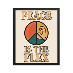 Peace is the flex framed print on a plain backdrop in size 16"x20".