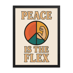 Peace is the flex framed print on a plain backdrop in size 18"x24".