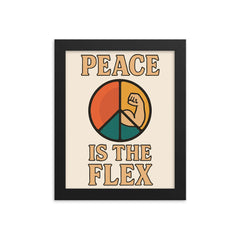 Peace is the flex framed print on a plain backdrop in size 8"x10".