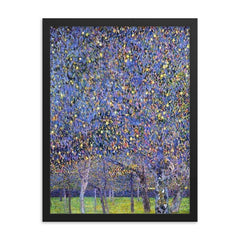 Pear Tree by Gustav Klimt, 1903 framed print on a plain backdrop in size 18"x24".