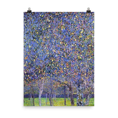 Pear Tree by Gustav Klimt, 1903 poster on a plain backdrop in size 8"x10".