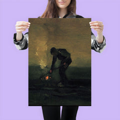 Peasant Burning Weeds by Vincent van Gogh, 1883 poster 3