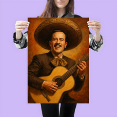 Pedro Infante playing his guitar poster 3