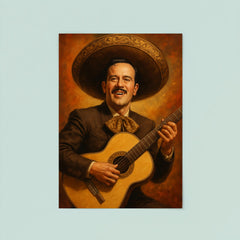 Pedro Infante playing his guitar poster 8