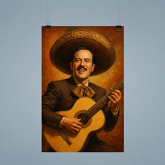 Pedro Infante playing his guitar poster 9