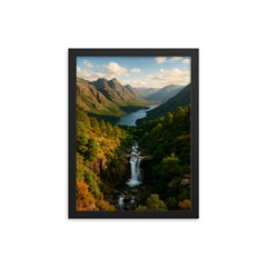 Peneda Geres National Park Portugal framed print on a plain backdrop in size 12"x16".