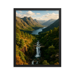 Peneda Geres National Park Portugal framed print on a plain backdrop in size 16"x20".