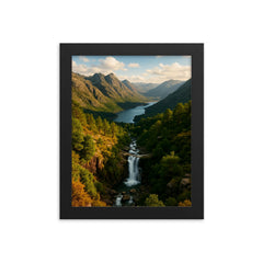 Peneda Geres National Park Portugal framed print on a plain backdrop in size 8"x10".