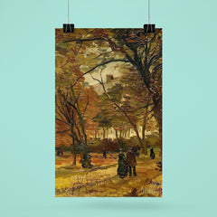 People Strolling in a Park in Paris by Vincent Van Gogh poster 6