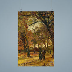 People Strolling in a Park in Paris by Vincent Van Gogh poster 9