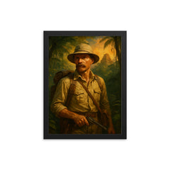 Percy Fawcett framed print on a plain backdrop in size 12"x16".